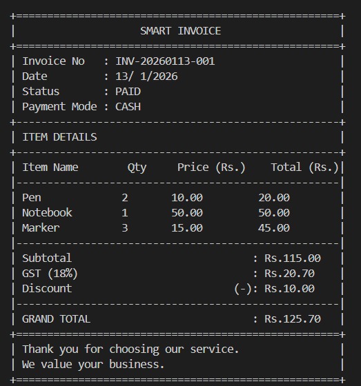 Smart Invoice System – screenshot 2