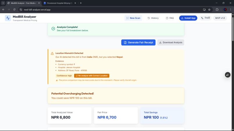 MedBill Analyzer – screenshot 2