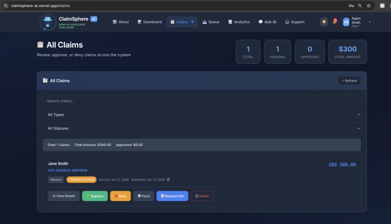 ClaimSphere AI - Automated Claim Processing Agent – screenshot 11