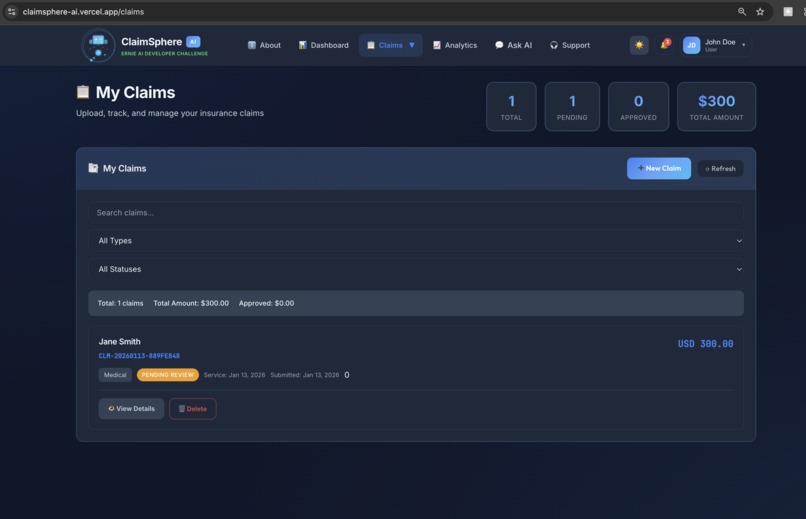 ClaimSphere AI - Automated Claim Processing Agent – screenshot 9