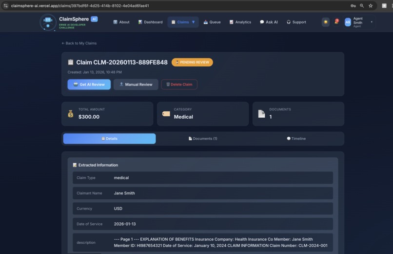 ClaimSphere AI - Automated Claim Processing Agent – screenshot 13