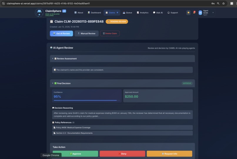 ClaimSphere AI - Automated Claim Processing Agent – screenshot 14