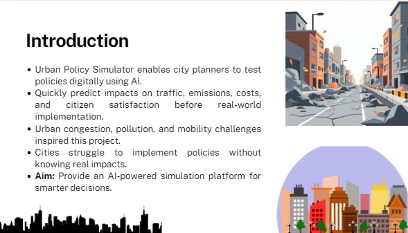 Urban Policy Simulator ( AI-Driven City Planning ) – screenshot 2
