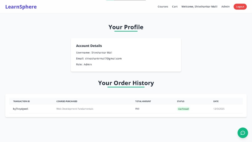 LearnSphere – Course Selling Platform (Prototype) – screenshot 3