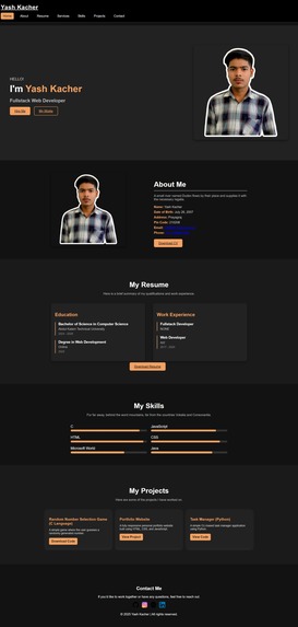 portfolio website – screenshot 1