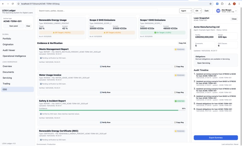 LEXA Ledger – The Operating System for Digital Loans – screenshot 7