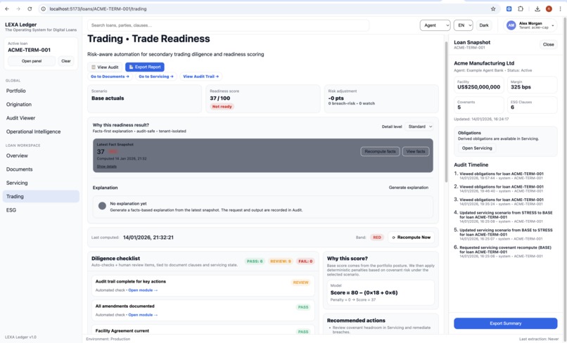 LEXA Ledger – The Operating System for Digital Loans – screenshot 8
