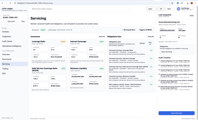 LEXA Ledger – The Operating System for Digital Loans – screenshot 11