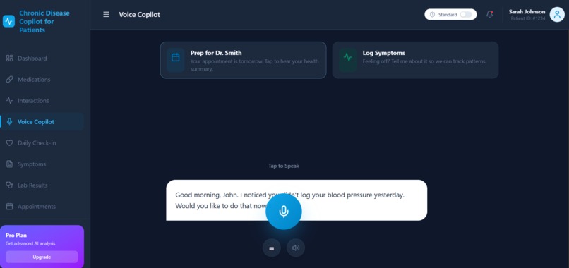 Chronic Disease Copilot for Patients – screenshot 3