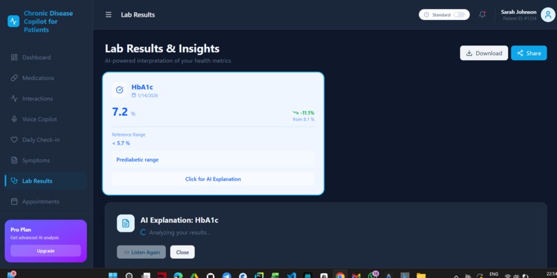 Chronic Disease Copilot for Patients – screenshot 4