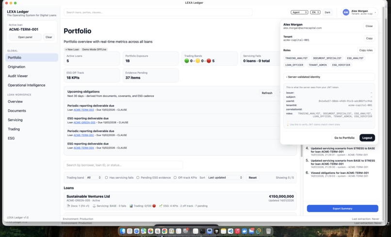 LEXA Ledger – The Operating System for Digital Loans – screenshot 14
