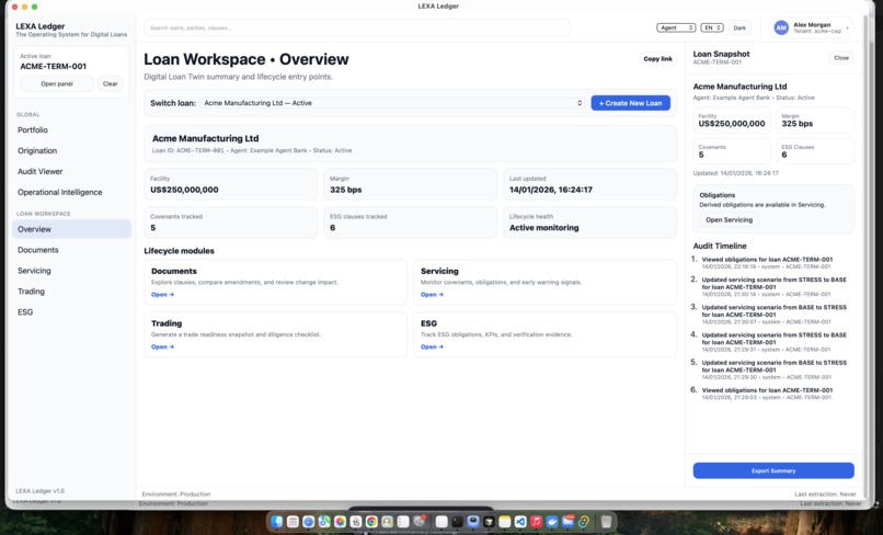 LEXA Ledger – The Operating System for Digital Loans – screenshot 15