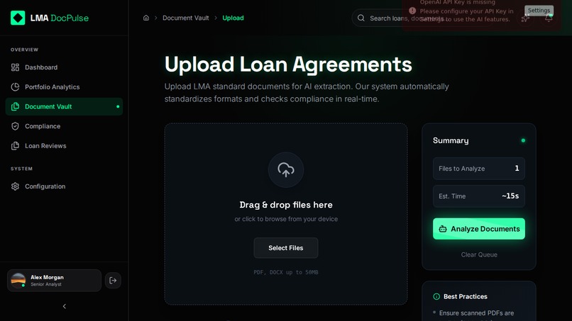 LMA DocPulse: AI Loan Intelligence – screenshot 3