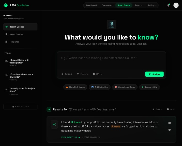LMA DocPulse: AI Loan Intelligence – screenshot 5