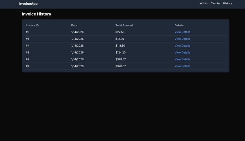 InvoiceApp – screenshot 1