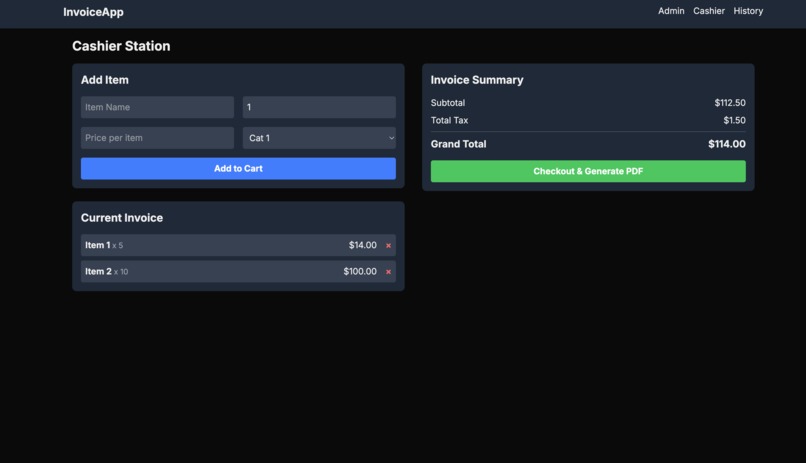 InvoiceApp – screenshot 2