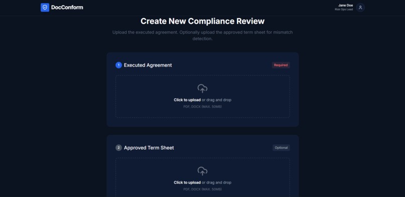 DocConform – screenshot 1