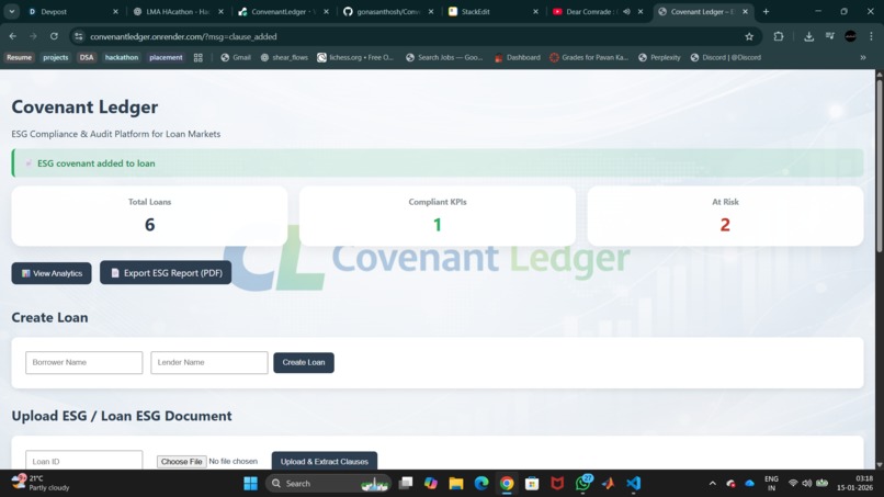 ConvenantLedger – screenshot 2