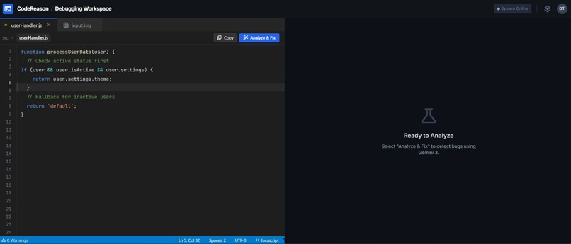 Code Reason – screenshot 1