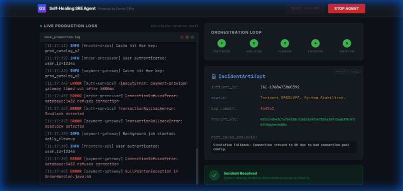 Self-Healing SRE Agent – screenshot 2