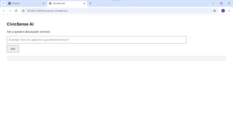 CivicSense AI – screenshot 1