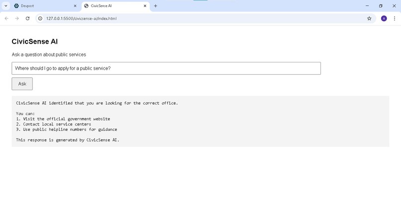 CivicSense AI – screenshot 2