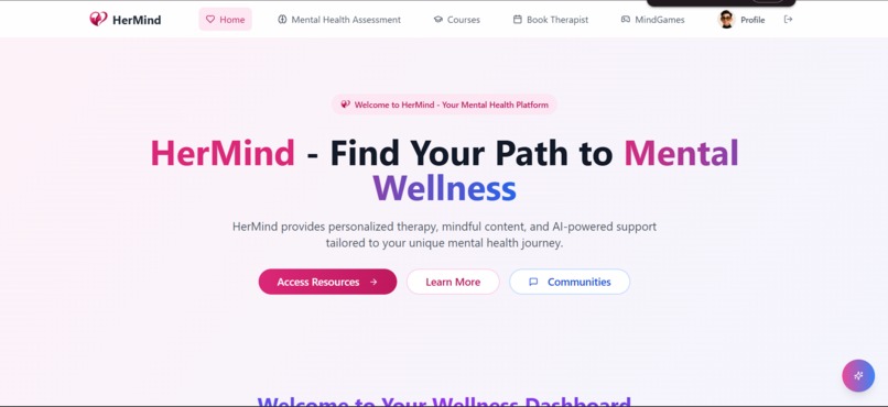HerMind - Women's mental health platform – screenshot 1
