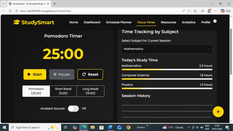 StudySmart – AI Powered Smart Study Planner – screenshot 3