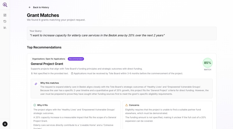 GrantAI – screenshot 2