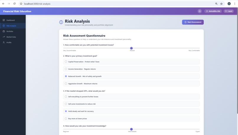 Financial Risk Education Platform – screenshot 2