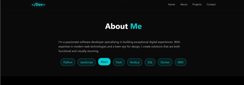 Portfolio  – screenshot 2