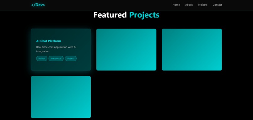 Portfolio  – screenshot 3