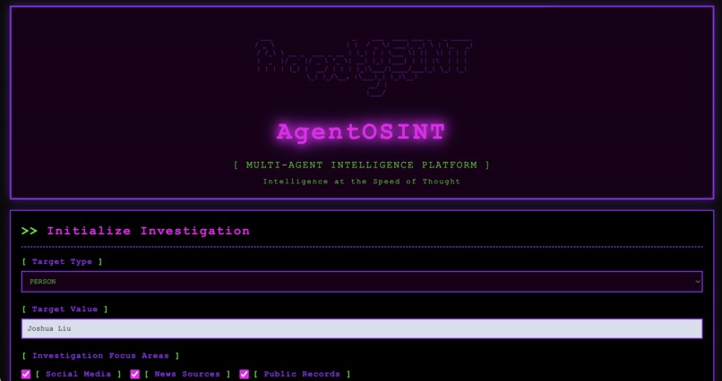 AgentOSINT – screenshot 1
