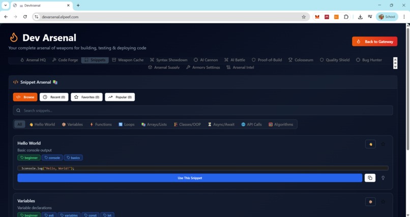 Dev Arsenal – screenshot 4