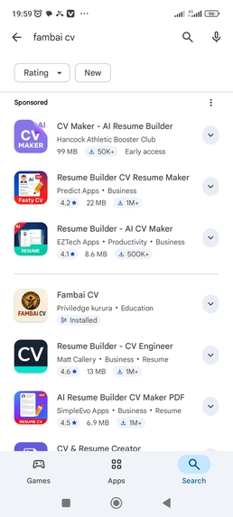 Fambai CV – screenshot 5