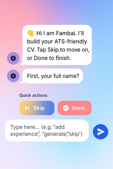 Fambai CV – screenshot 7