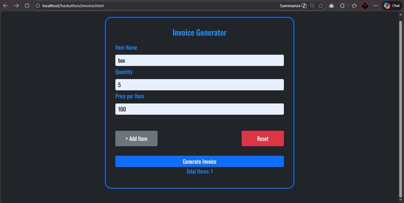 Simple Invoice System – screenshot 2