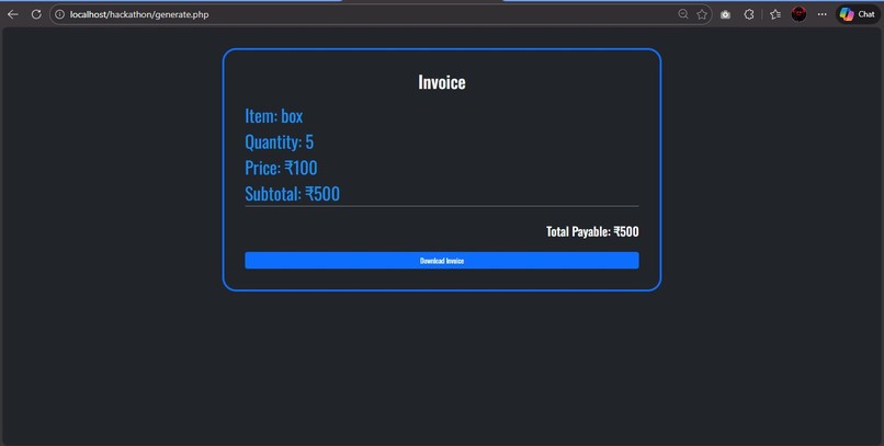 Simple Invoice System – screenshot 3