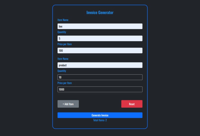 Simple Invoice System – screenshot 5