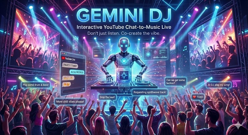 Gemini DJ: Interactive YouTube Chat-to-Music Live – screenshot 1