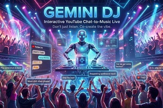Gemini DJ: Interactive YouTube Chat-to-Music Live