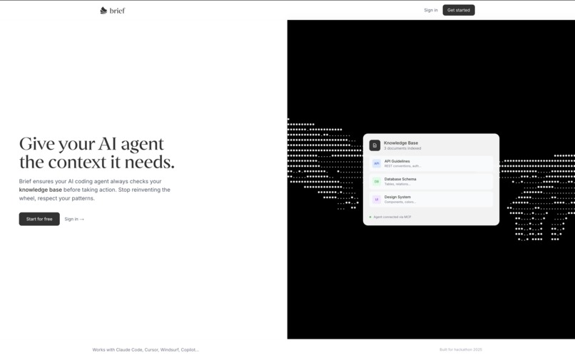 BRIEF MCP – screenshot 1