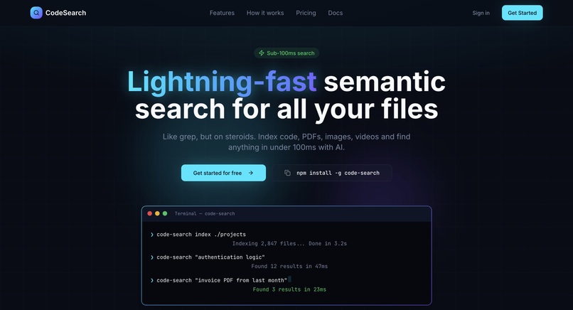 CodeSearch – screenshot 2