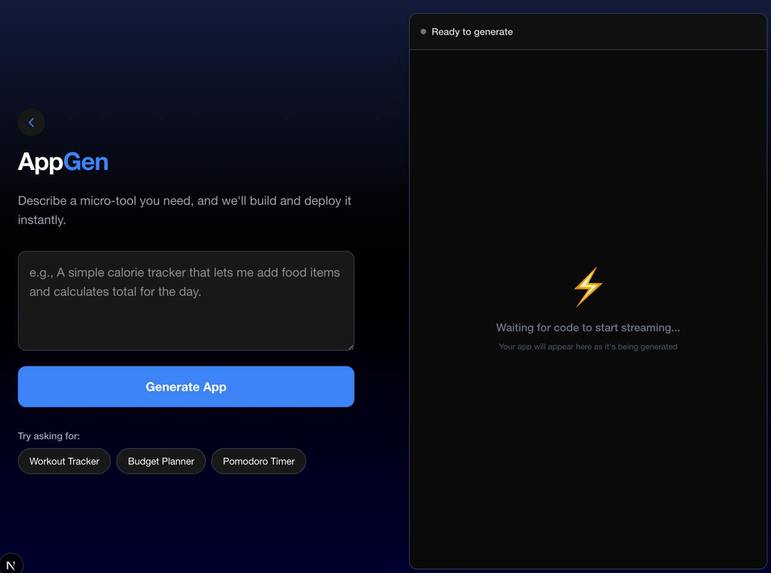 AppGen – screenshot 3