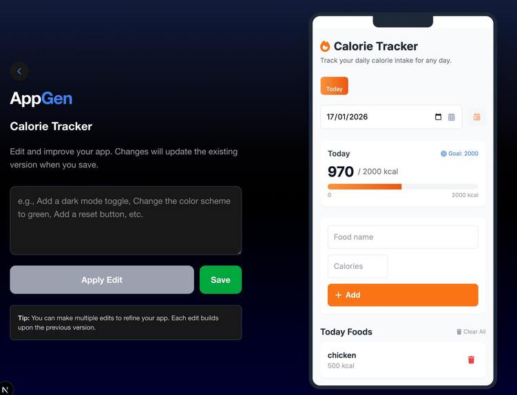 AppGen – screenshot 4