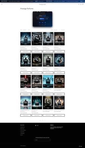 Prestige Styles E-commerce Platform – screenshot 1