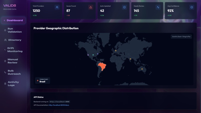 AI-Powered Provider Data Validation Platform – screenshot 2