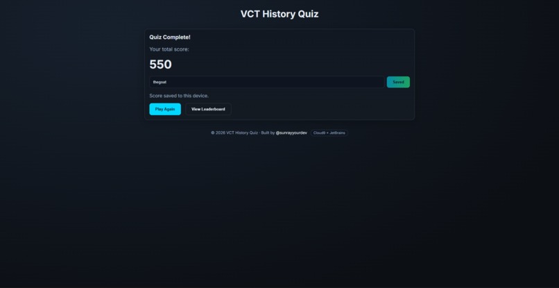 VCT History Quiz – screenshot 1