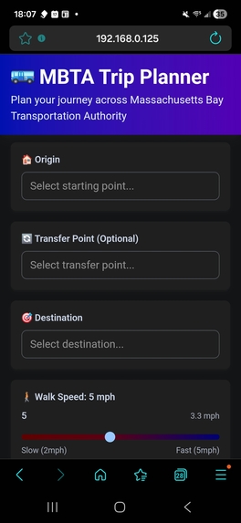 MBTATPCBBP (MBTA Trip Planner Created by Ben Perry) – screenshot 3