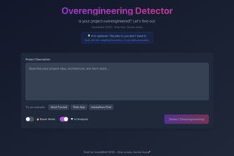 Overengineering Detector